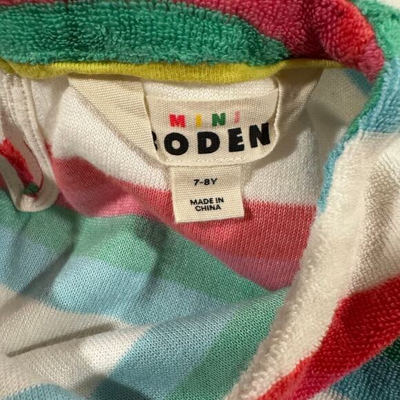 Mini Boden Toweling Shirt Girl 7-8 Y - Picture 2 of 5